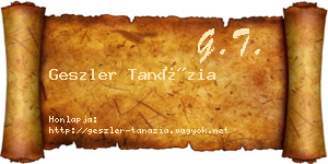 Geszler Tanázia névjegykártya